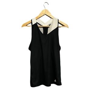ADIDAS | Ladies Medium Black Climacool Athletic Tank Top Racer Back Breathable​​
